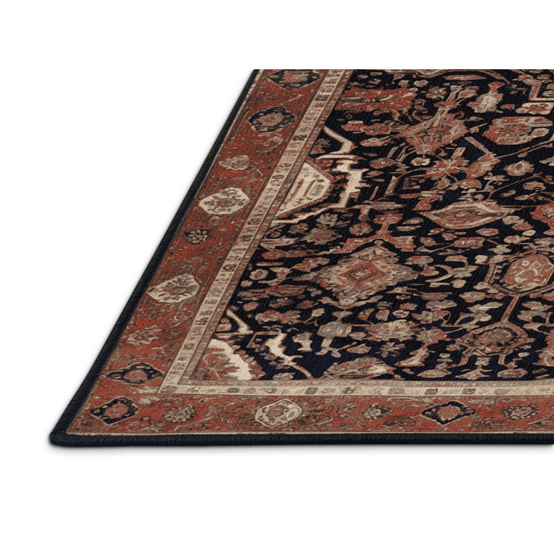 Tapis brun lavable à la machine, Carré 8 pi