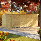 Powersheds 20 x 8ft Premium Pressure Treated Timber Windowless Garden Shed Pent