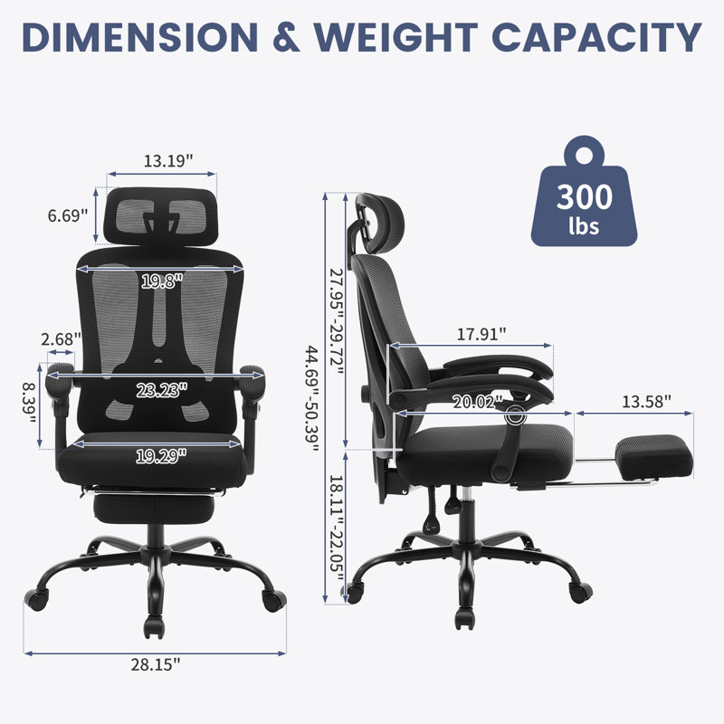 Hobbylane Office Chair, Black, Black frame