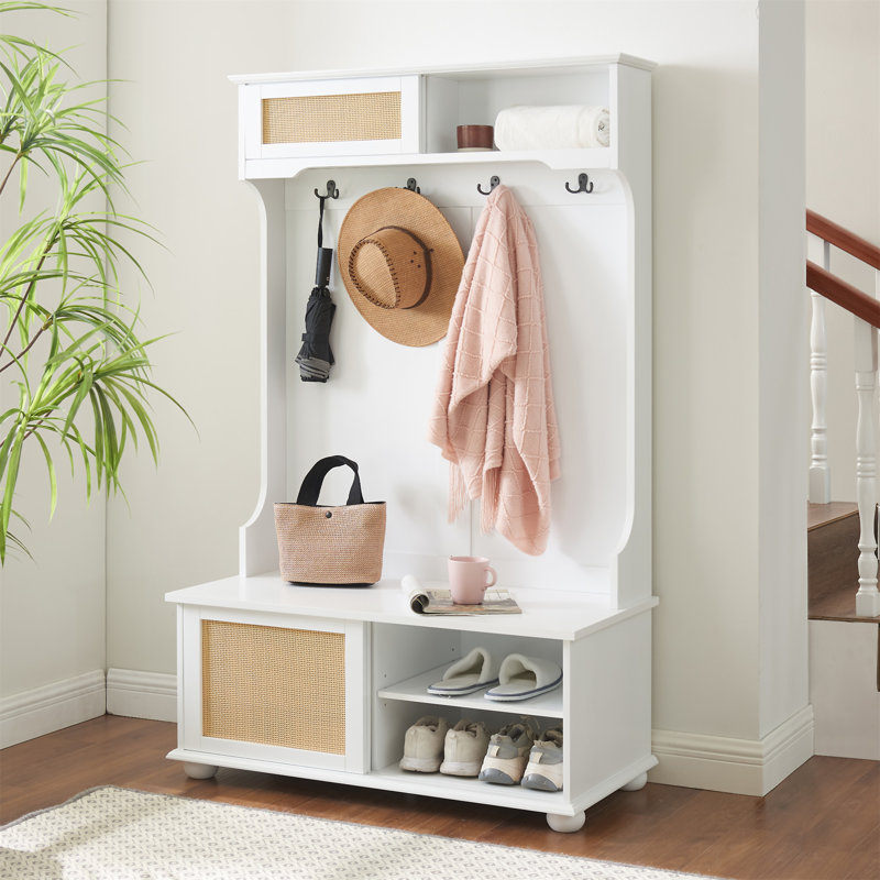 Étagère à vêtements pour vestibule, Blanc