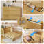 Lit escamotable pleine grandeur avec tiroir et station de charge, commode pliante dissimulée peu encombrante en bois, armoire de rangement multifonctionnelle