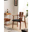 Chaise de salle à manger en bois massif avec accoudoirs à dossier vintage-112366890