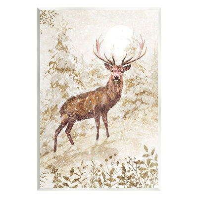 «Elk Snow Covered Forest» par Pip Wilson, peinture