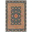 Tapis Rosalind traditionnel à motif floral intégral, bleu sarcelle, or et crème, lavable en machine, antidérapant, à poils courts, pour l'intérieur et l'extérieur, adapté aux animaux domestiques, idéal pour le salon, la chambre, la salle à manger, l'entrée, le couloir ou le bureau.-1927990382