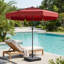 Parasol de terrasse à énergie solaire anti-décoloration résistant aux rayons UV de 10 pieds avec toit ventilé à 3 niveaux et lumières DEL pour un abat-jour de terrasse près de la piscine