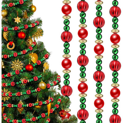 4 pièces guirlande de perles de sapin de Noël 9 pi