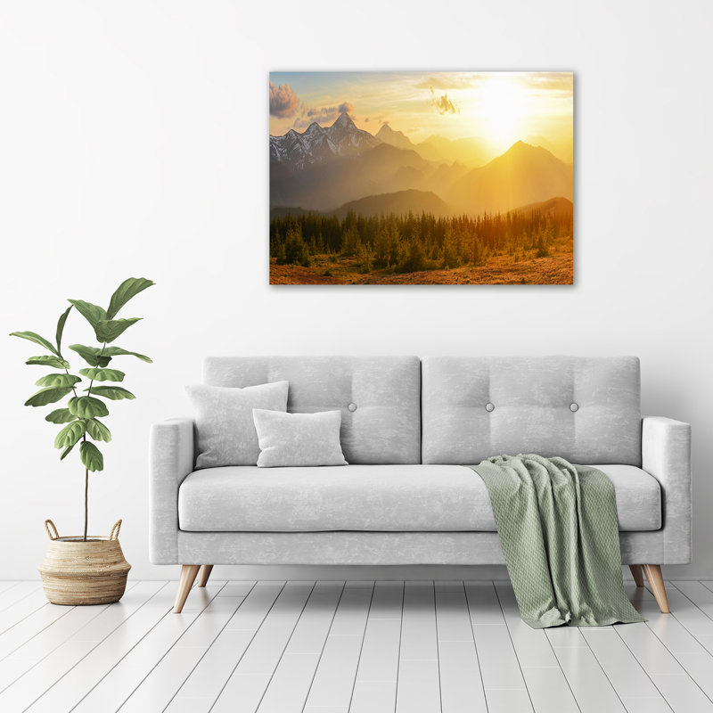 Sunset Mountains - Wrapped Canvas Print