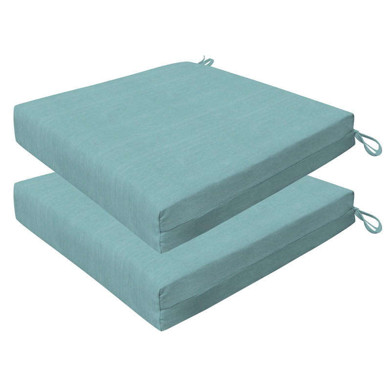 Coussin de siège d'extérieur carré Meridian, Brume, L 18 po x P 17,5 po
