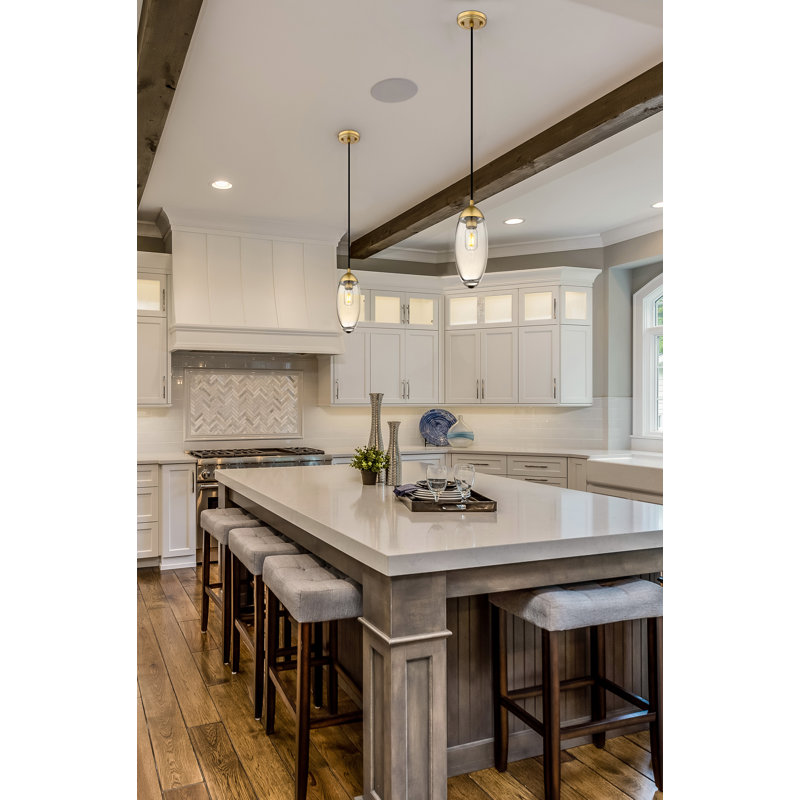 Bailey-Lee 1 - Light Teardrop Pendant, Rubbed Brass