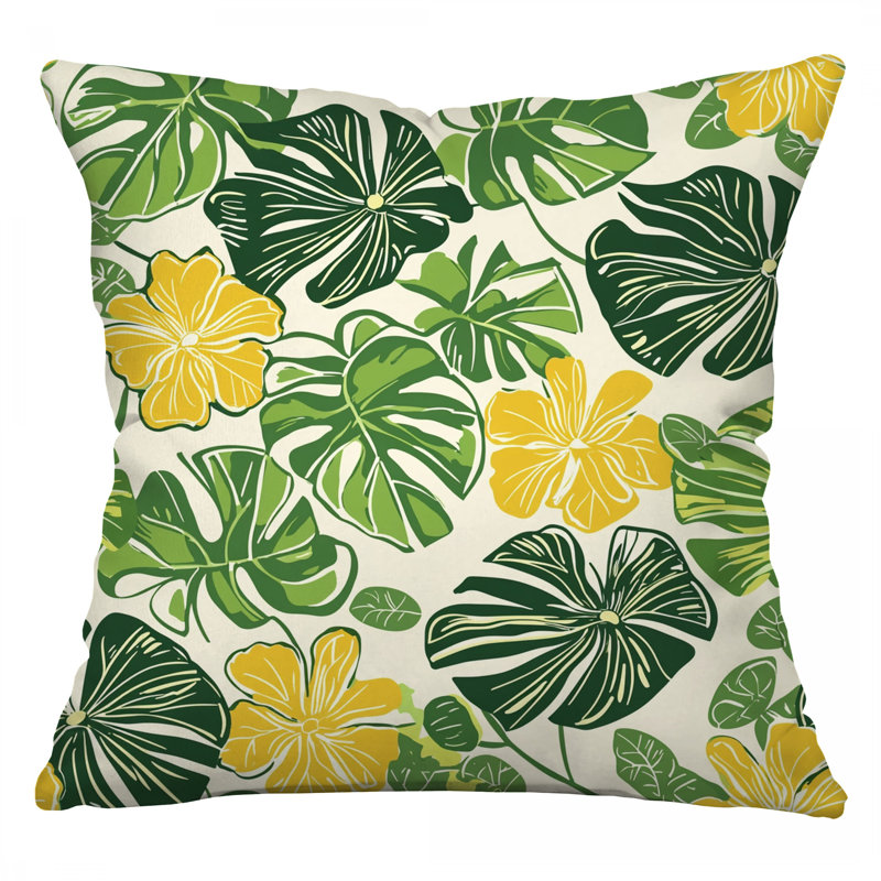 Coussin Leaves, Carré 14 po