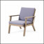 Élégants fauteuils club d'extérieur en bois d'acacia avec coussins résistants à l'eau, parfaits pour le patio et le jardin