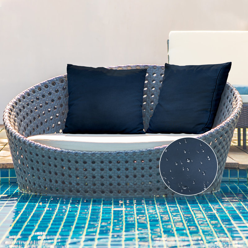 Housse de coussin intérieur / extérieur en polyester Bedding, Tourbillon de nuages, H 20 po x l 20 po