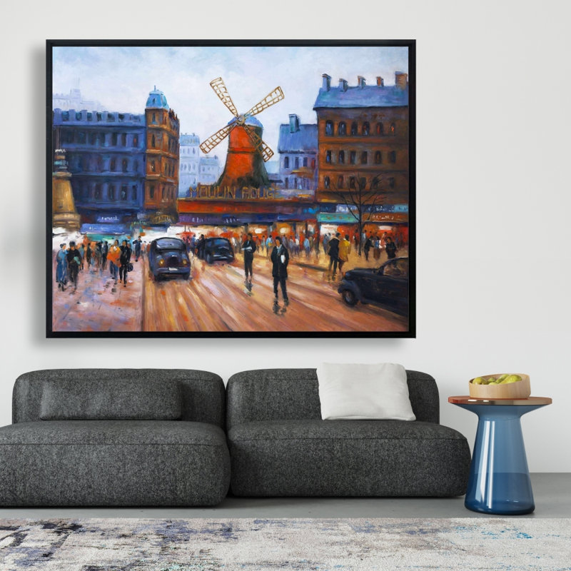 «Busy Street Moulin Rouge» sur toile