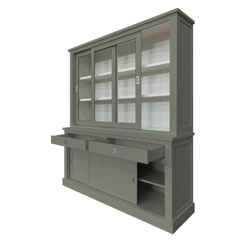Antione Display Cabinet, Concrete Grey 