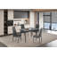 Darees Stone Top Metal Base Dining Table-684337397