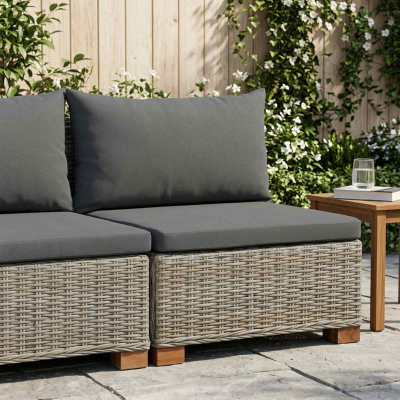 72cm Wide Patio Sectional Set, Kubu Grey