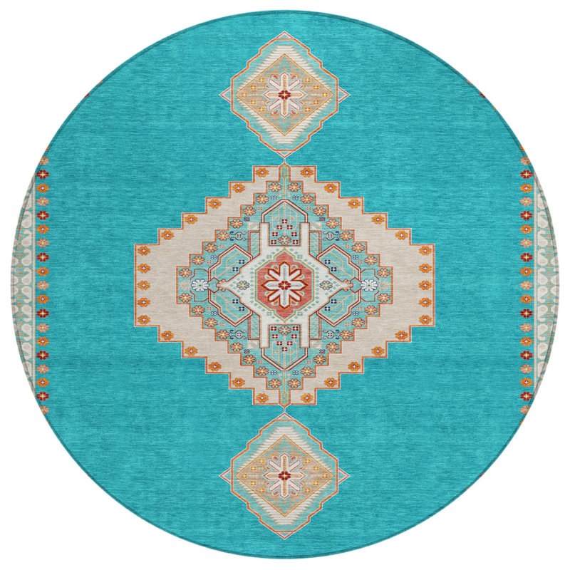 Tapis d'intérieur rond 8 pi