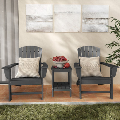 Hdpe Outdoor Adirondack Chair (Set Of 2) by Highland Dunes