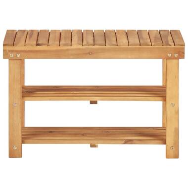 Natural 2-Tier Wood Shoe Rack