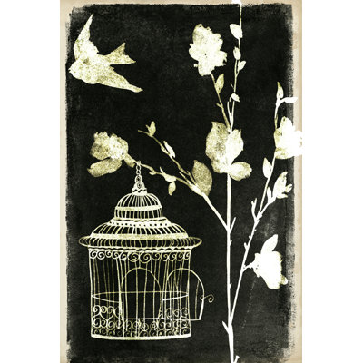 Branch and Bird II by Melissa Wang - Wrapped Canvas Graphic Art