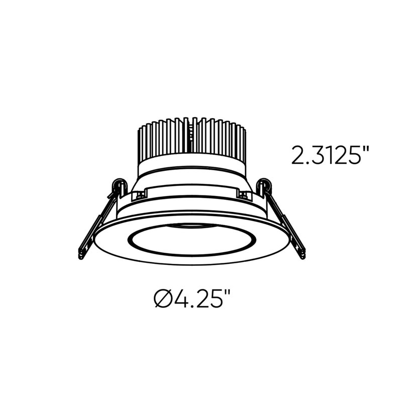 4.25'' Tunable Color Temperature 12 Watt Dimmable Air-Tight IC Rated LED Canless Recessed Lighting Kit, Black