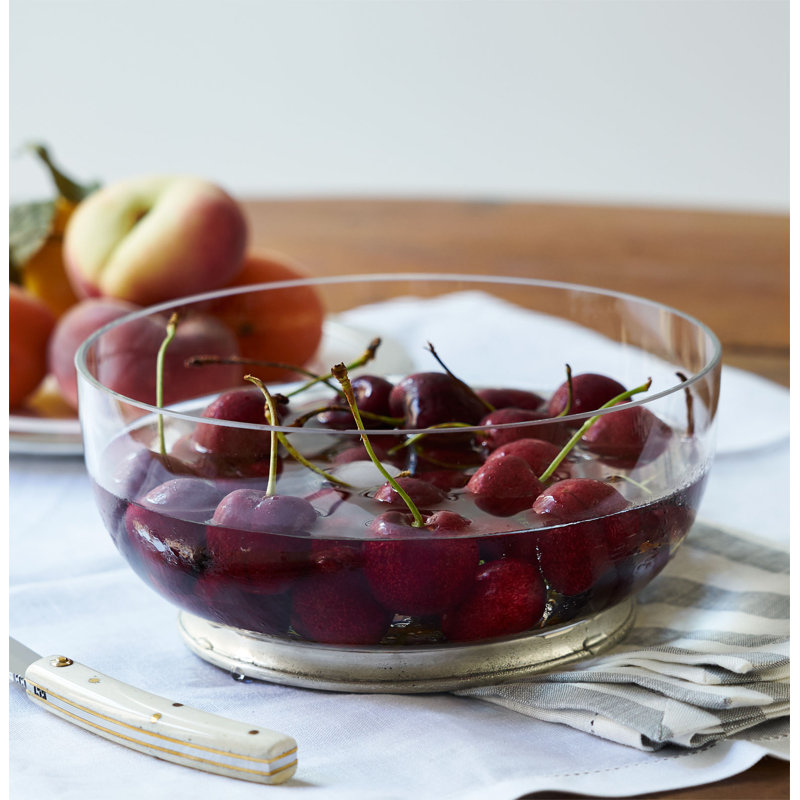 Round Crystal Salad Bowl