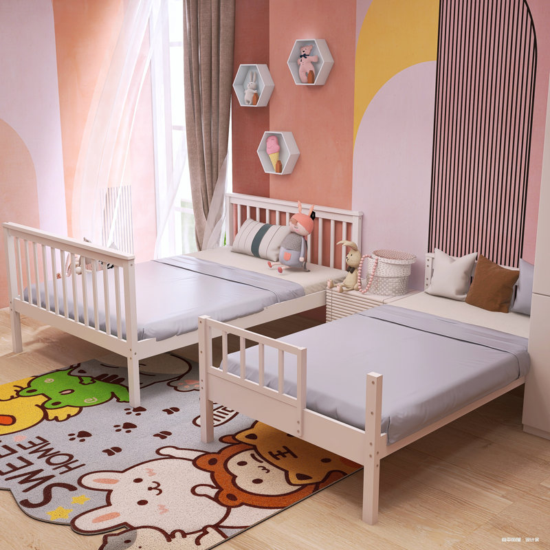 Mehrab Kids Twin Over Full Bunk Bed, White