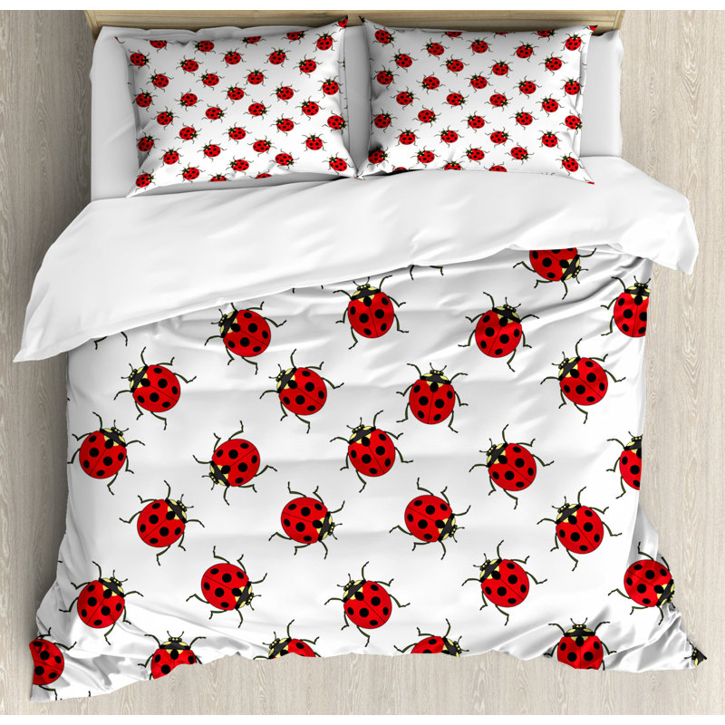Cottage Americana Polyester Duvet Cover, Queen Duvet Cover + 2 Pillow Shams