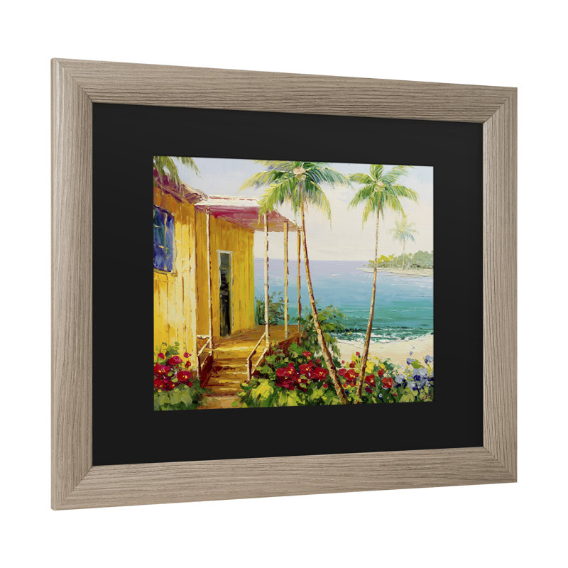 «Key West Villa», reproduction d'art sur toile encadrée, H 11 po x l 14 po x P 0,5 po, Noir