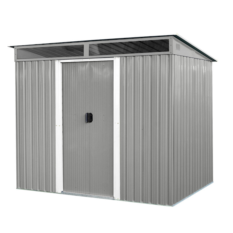 Outdoor Metal Storage Transparent Plate, Gray, 70.86" H x 72.44" W x 54.72" D