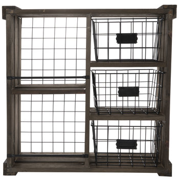 Dunfermline 20'' W Solid Wood Storage Rack