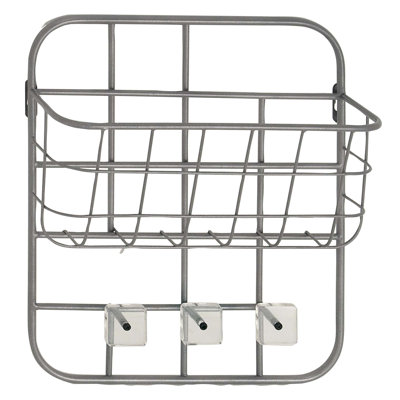 Alleyne Metal Wall Organizer with Wall Baskets