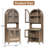 75" Tall Arched Kitchen Pantry Cabinet-1423843305