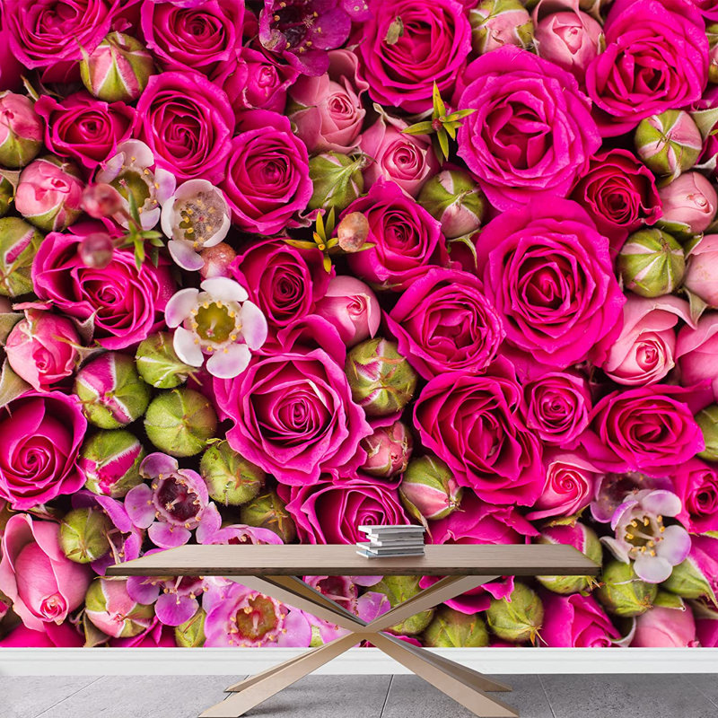 Élégante fleur rose M14, L 100 po x l 144 po