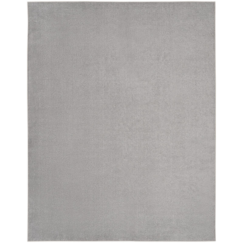 Nourison Essentials Silver/Gray Indoor/Outdoor Area Rug, Rectangle 8' x 11'