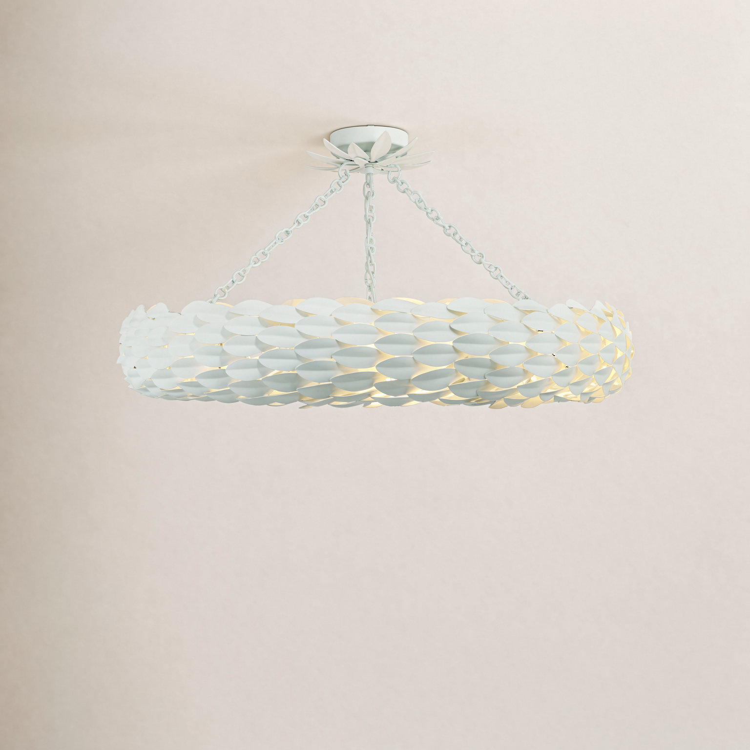 Adelynn 8-Light Chandelier, Matte White, 13.5" H x 33.5"W x 33.5"D
