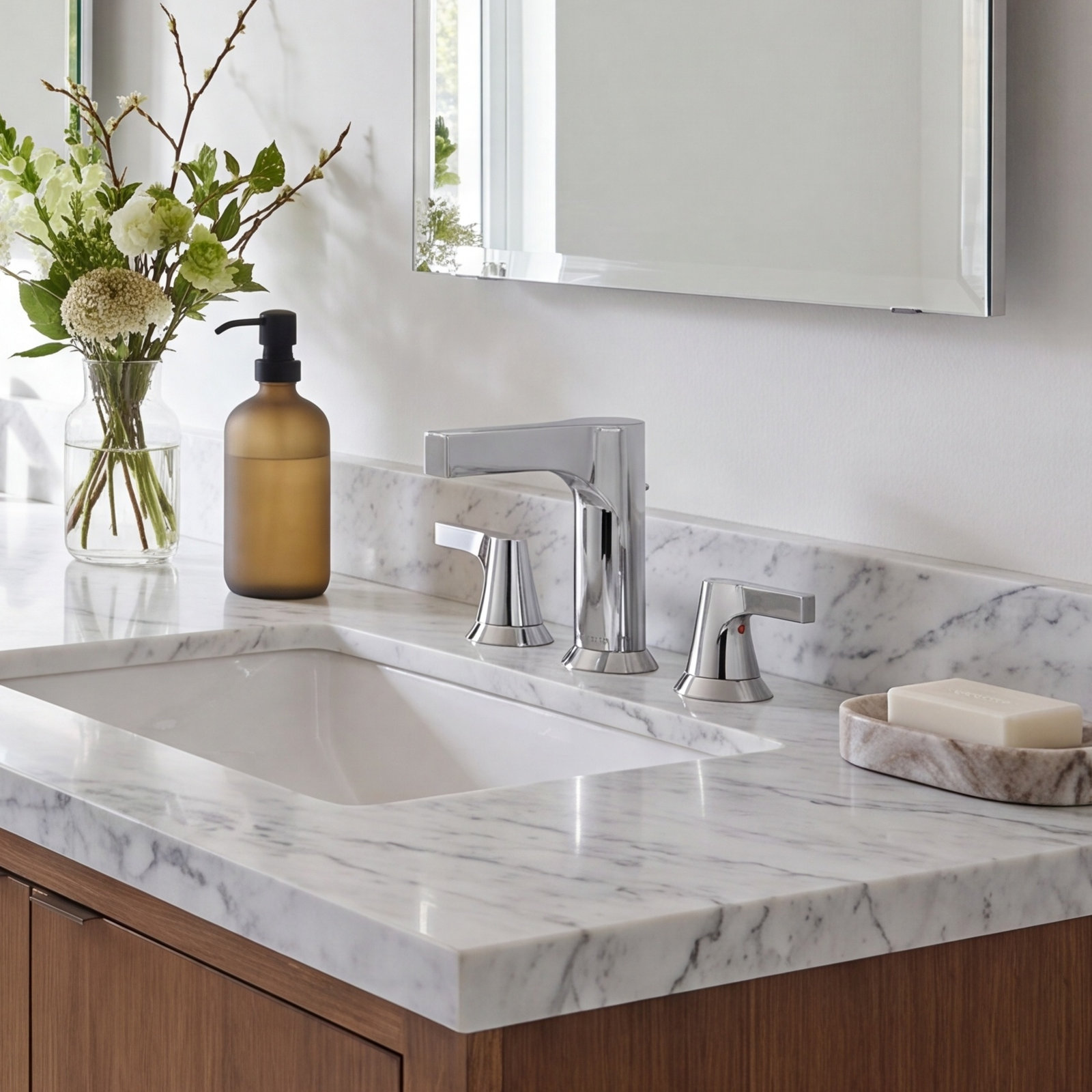 Zura Widespread Bathroom Faucet with Drain, Chrome