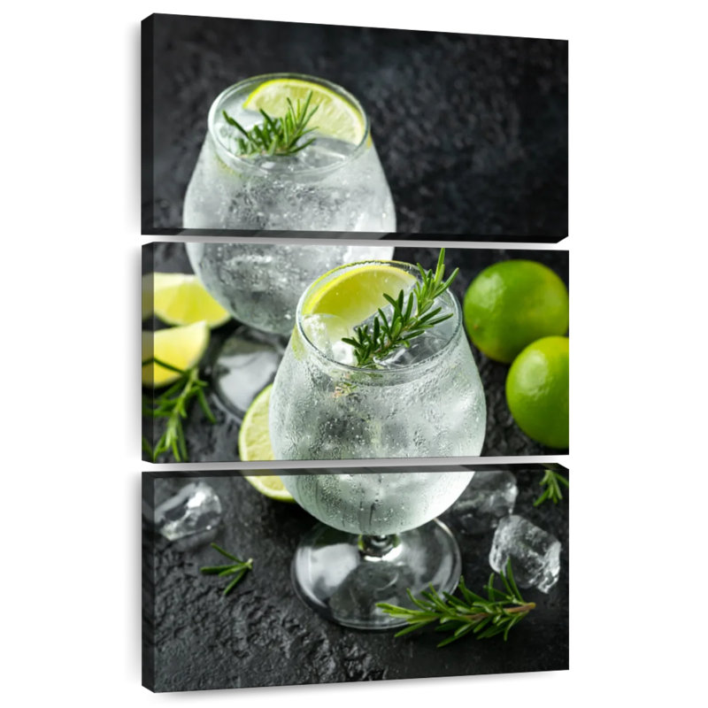 Yarlin gin et cocktails toniques, H 57 po x l 36 po