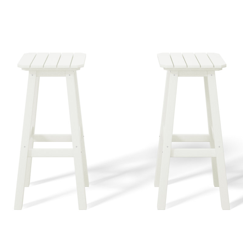 Ensemble de 2 tabourets de bar 29 "Vinnie, Blanc