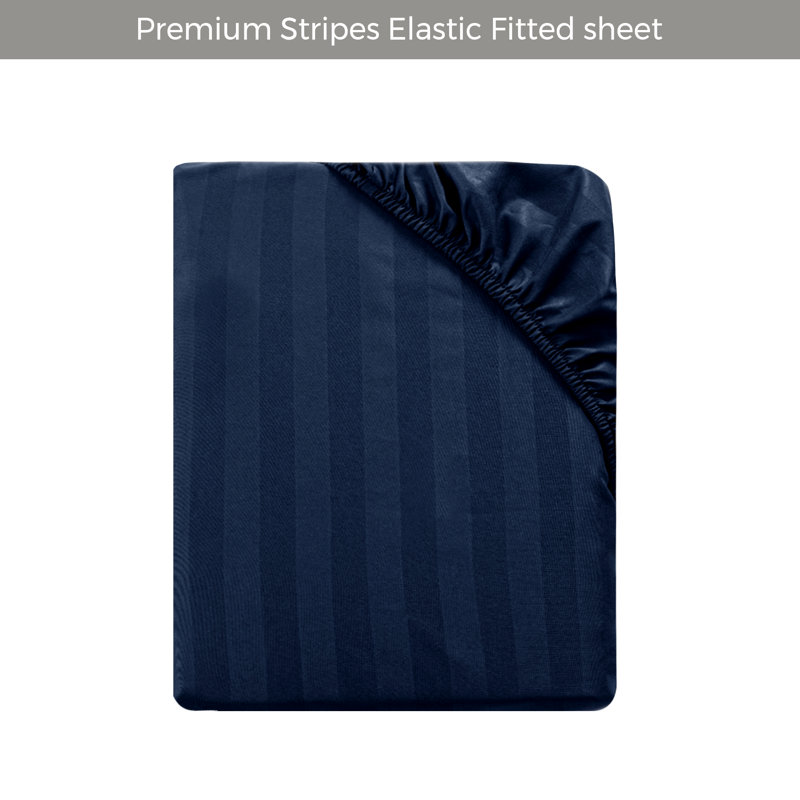 Sulemaan Microfiber Fitted Sheet, Navy, European Kingsize (160 x 200 cm)