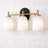 Meadows 3 Lights Armed Sconce White Frosted Glass Satin Brass Finish
