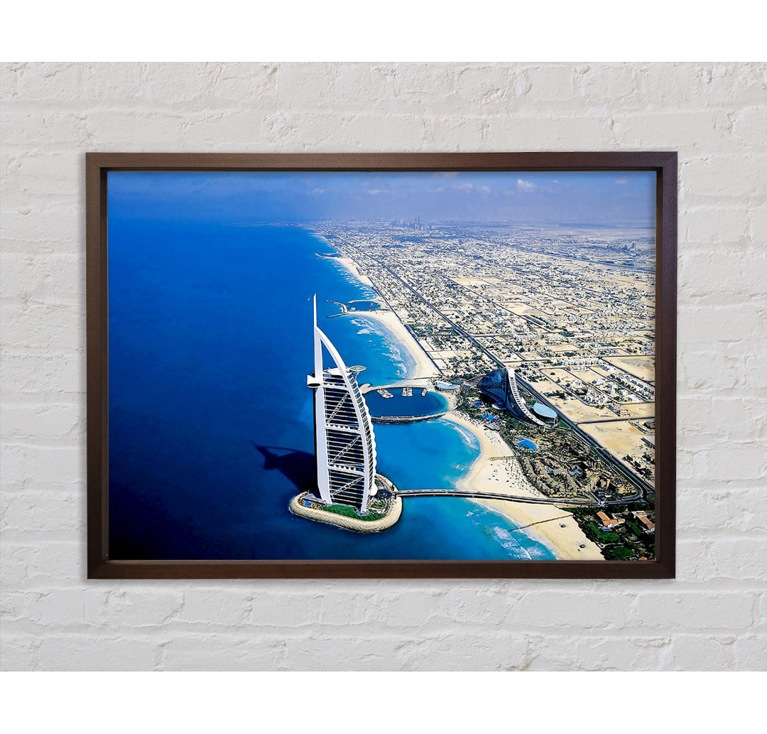 Dubai Beach Front - Einzelner Bilderrahmen Kunstdrucke auf Leinwand