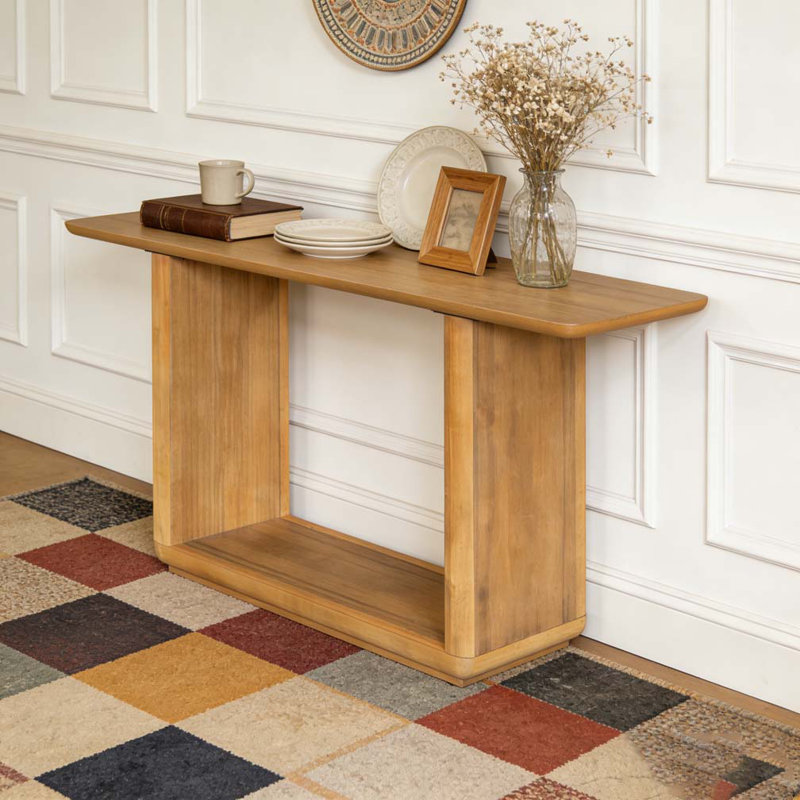Console avec coins arrondis, Brun