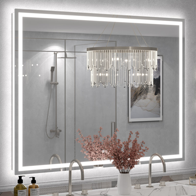 Miroir de salle de bain Molly Framelss, 50 po x 40 po, Transparent