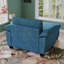 Chaise longue avec et rangement - Coussin en chenille bleu confortable-445464301