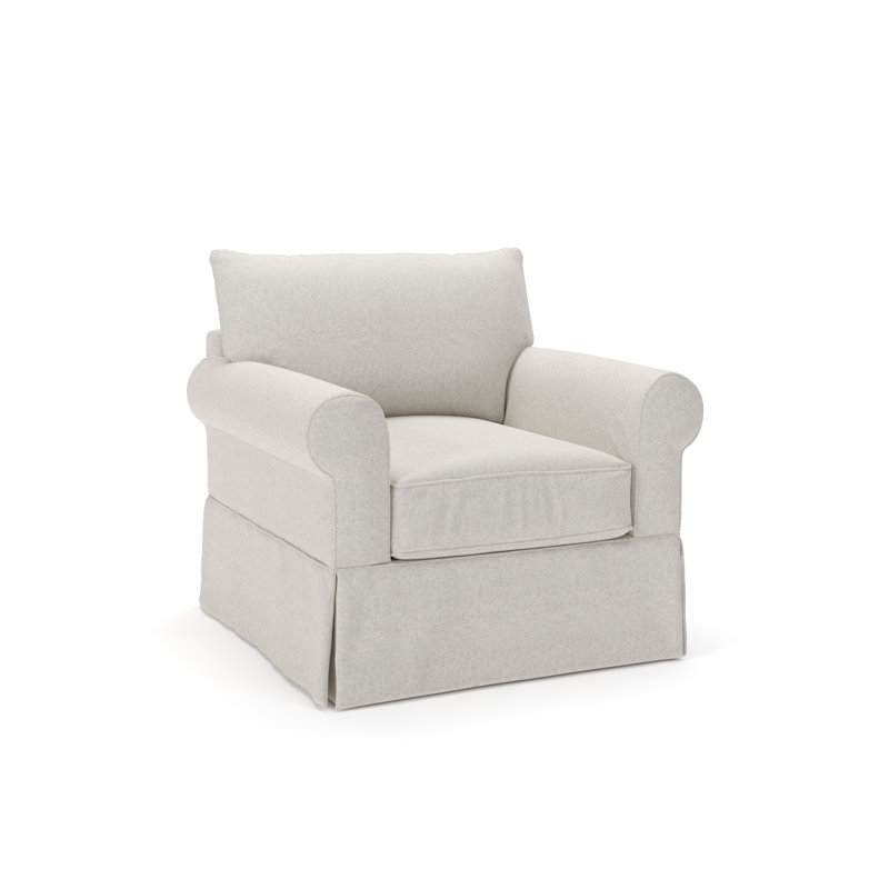Fauteuil Amari, Toile gris clair Macarena