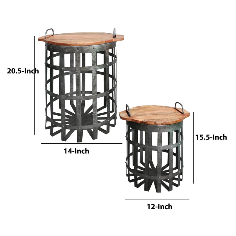Meriwether Solid Wood Top Nesting Tables