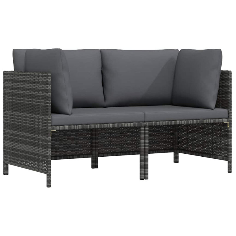 23.6" Wide Square Patio Sofa with Cushions