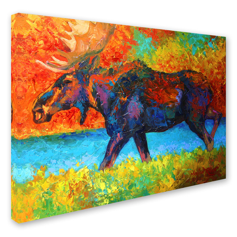 Art mural sur toile tendue - «Rose Moose III 1» de Marion Rose pour décoration de salon, de chambre à coucher ou de bureau - 14 x 19
