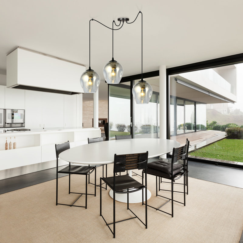 Cadey-Lee 3 - Light Black Cluster Pendant, Graphite
